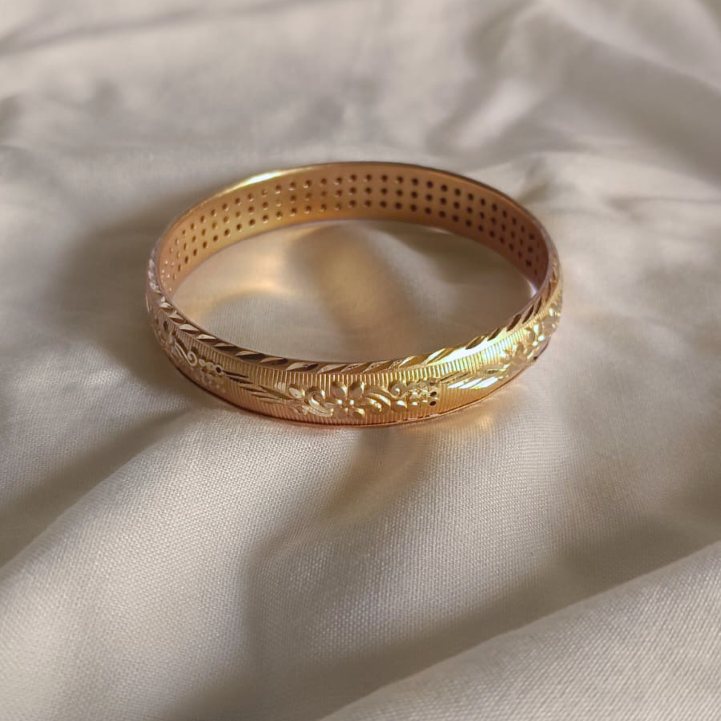 Floral Vine Gold Bangle Set