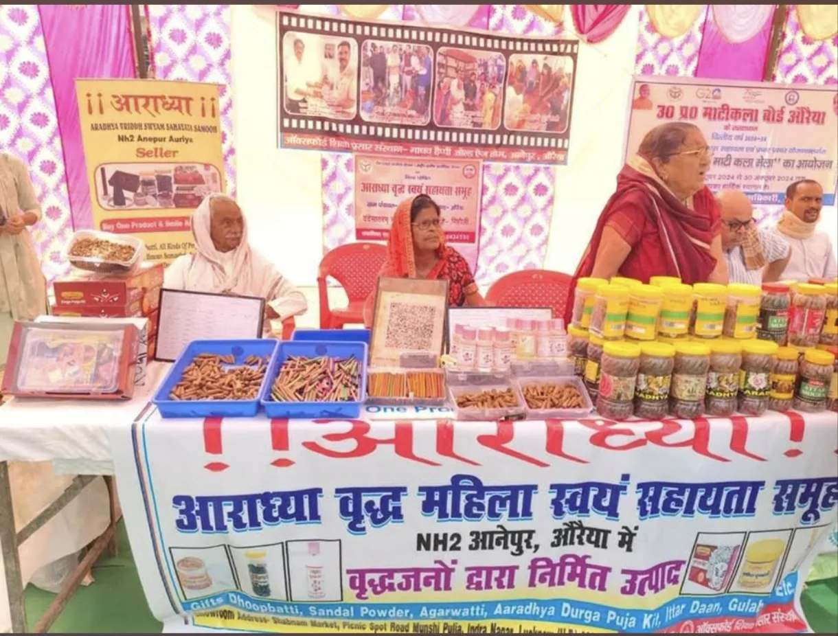 Aradhya stall at a winter community gathering