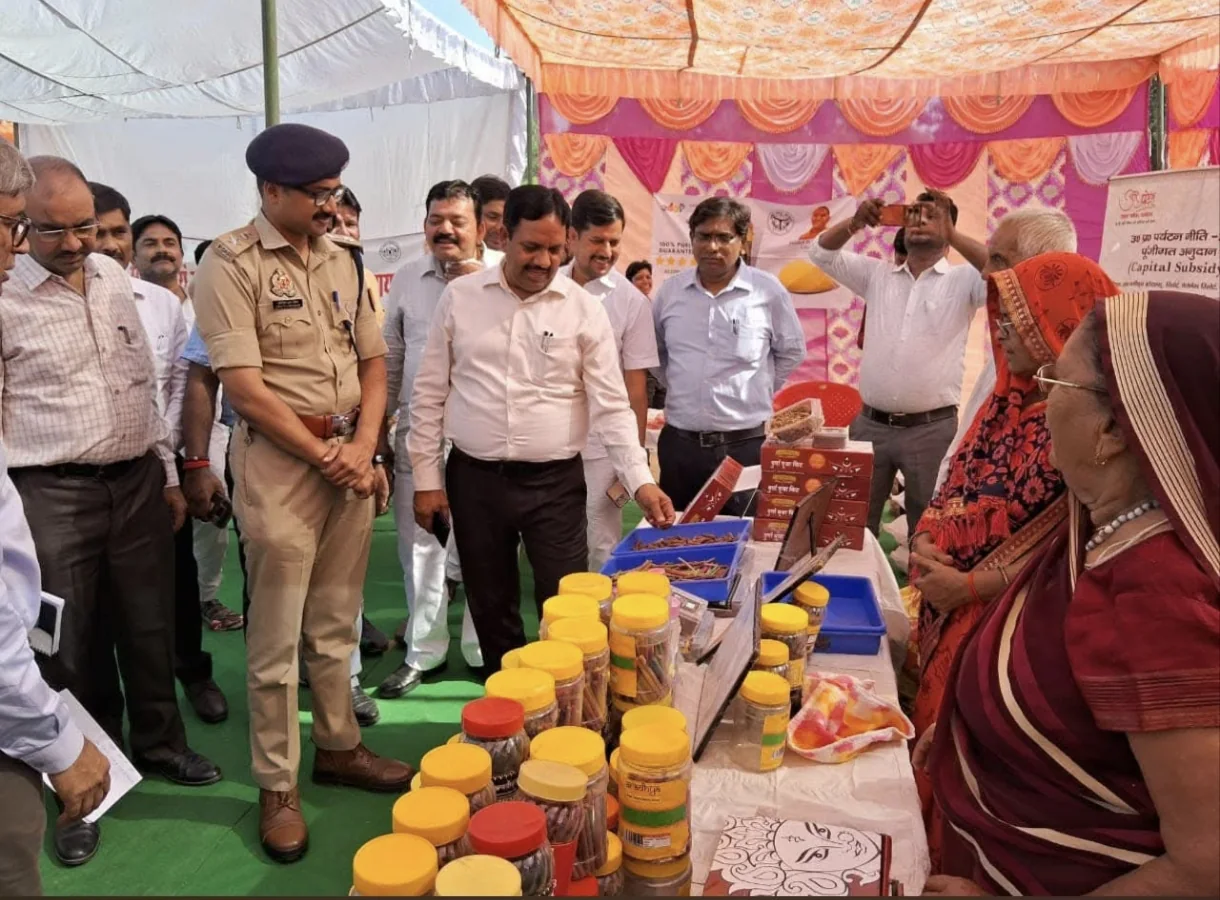 Aradhya product stall visited by guests and officials