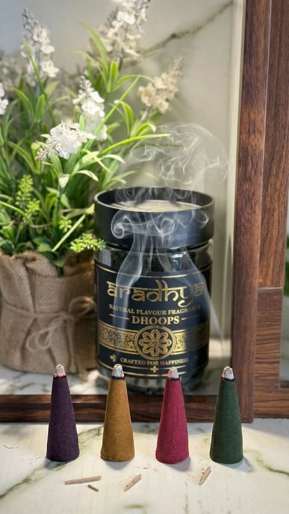 Aradhya Mix Rose Bela Chandan Kewda Dhoop Cones