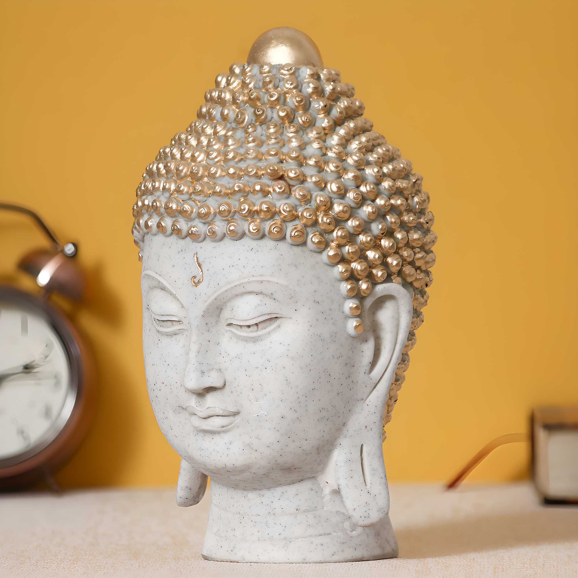 Buddha Head Polyresin Decorative Showpiece