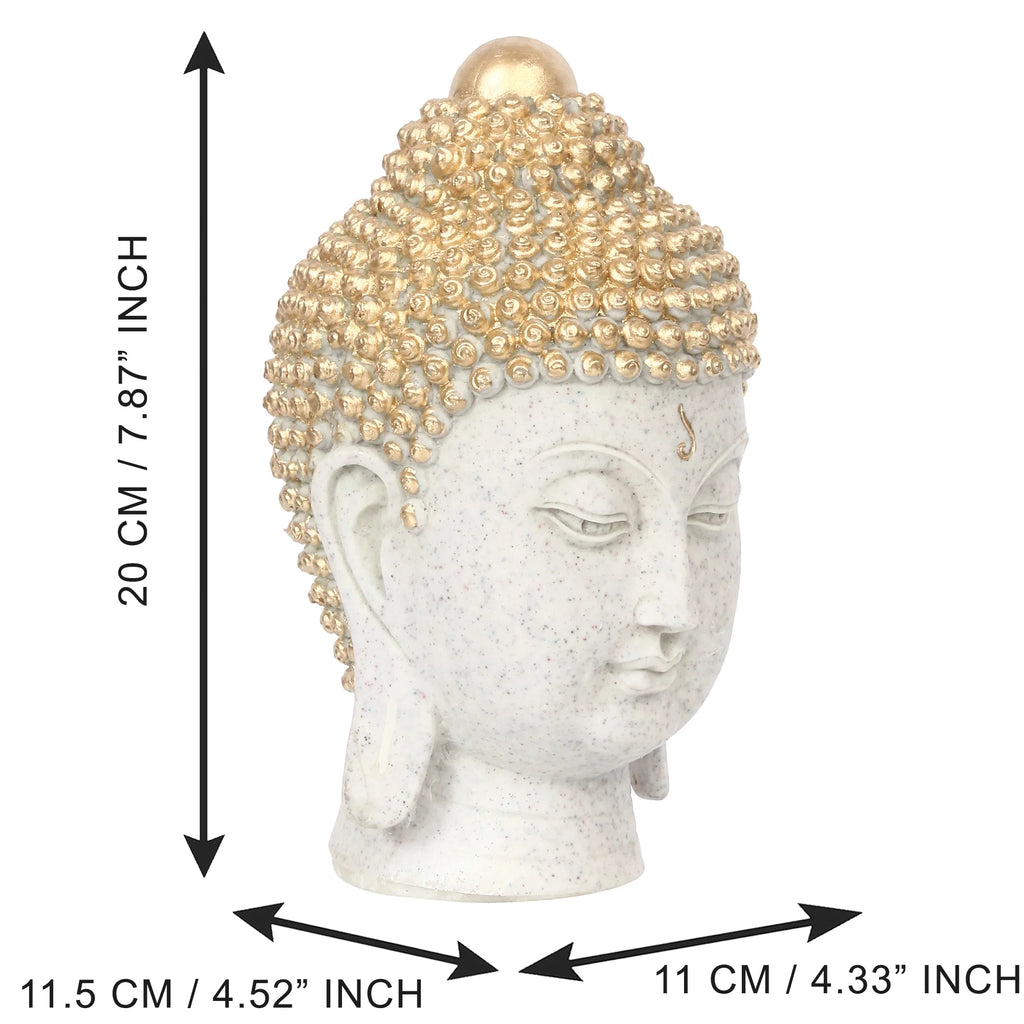 Buddha Head Polyresin Decorative Showpiece