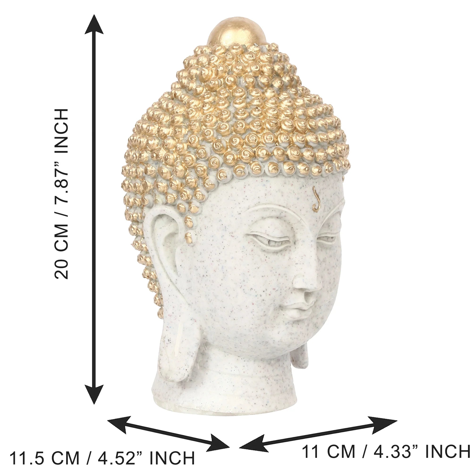 Buddha Head Polyresin Decorative Showpiece